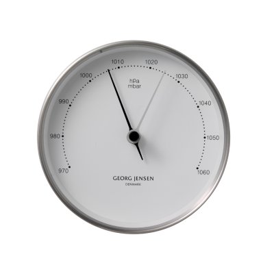 Koppel Barometer Vit/Stål 100 mm Georg Jensen