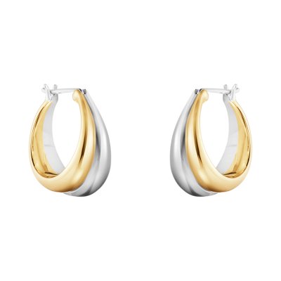 Curve Medium Örhängen Silver/Guld