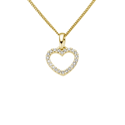Guldhjärta med briljanter 0,11ct H/SI