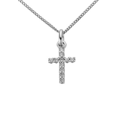 Briljantkors Vitguld 0,10 ct
