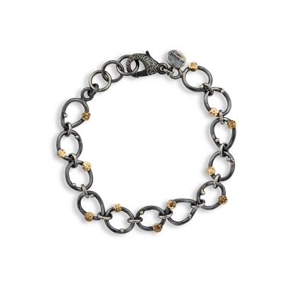 Silver och 14k guldarmband Orion Tiny