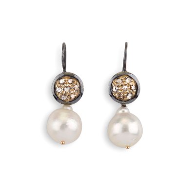 Sol Coin Pavé Pärlörhängen By Birdie