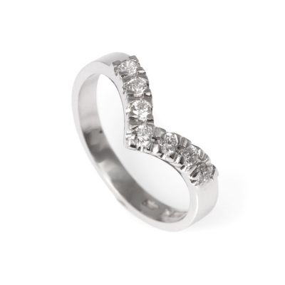 Alliansring Vitguld V-Formad Carl Hoff Selection