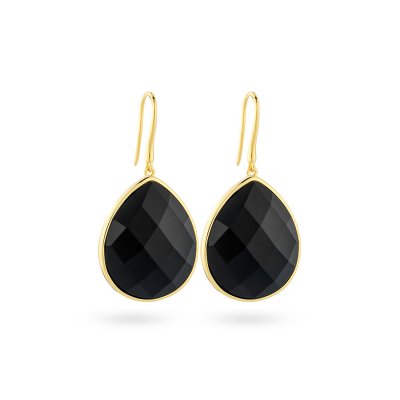 Paulina Just Perfect Earrings Svart Obsidian Charlotte Bonde