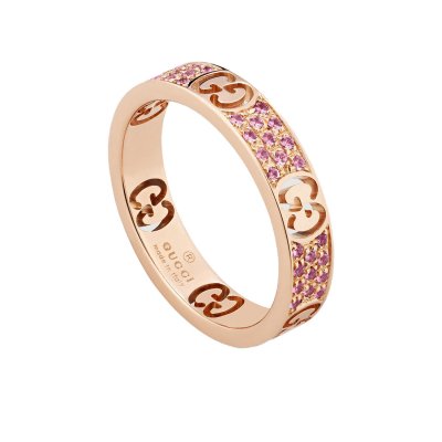 Icon Stardust Ring Rosé Rosa Safirer Gucci