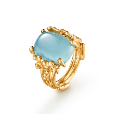 BoHo Ring Akvamarin