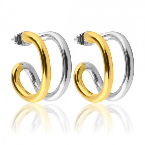 Two Tone Hoops S Sophie by Sophie