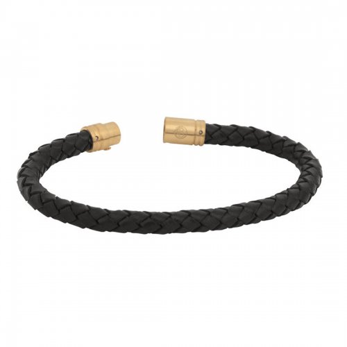 Läderarmband Flätat Svart By Billgren