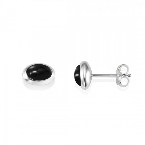 Love Bead Örhängen - Silver Onyx Efva Attling