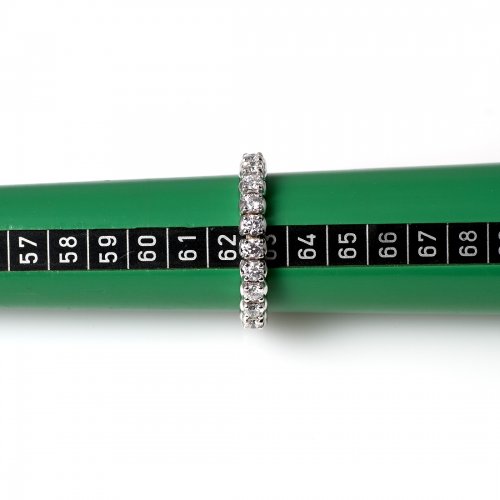 Stretch Ring 0, 96 ct Vitguld