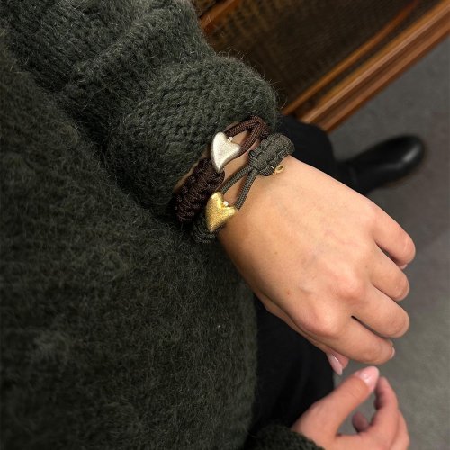 From Soldier to Soldier Armband Hjärta Förgylld Grön Aagaard