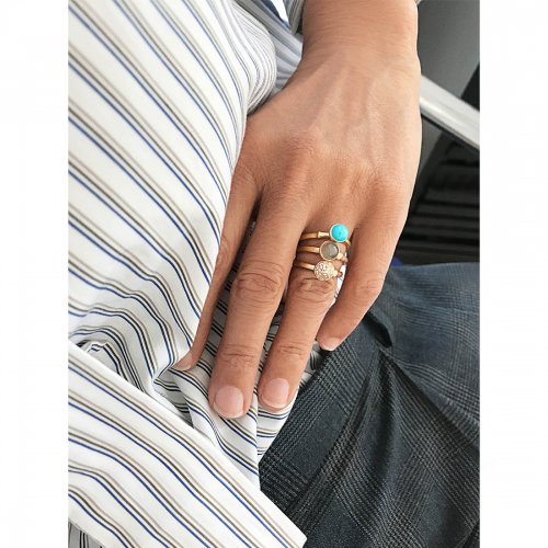 Lotus Ring 0 Turkos Ole Lynggaard Copenhagen