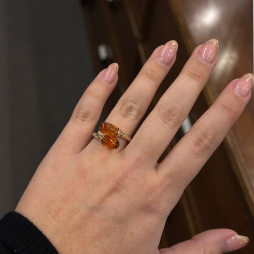 Guldring Omlott Citrin Armani