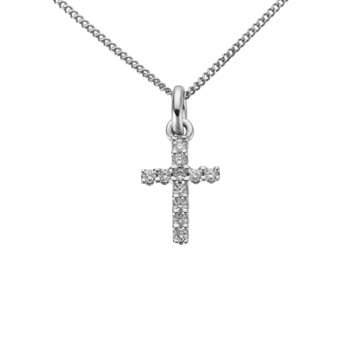 Briljantkors Vitguld 0,10 ct