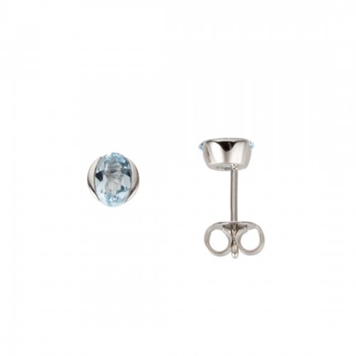 Örhängen Blå Topas Vitguld Carl Hoff Selection