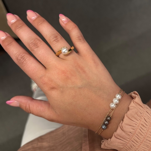 Armband Creative Sötvattenspärlor Vita Carl Hoff