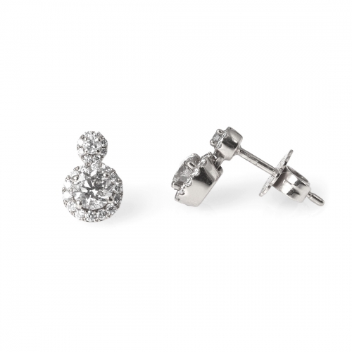 Briljantörhängen Vitguld 0,78ct Carl Hoff