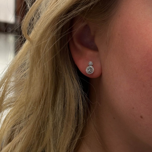 Briljantörhängen Vitguld 0,78ct Carl Hoff