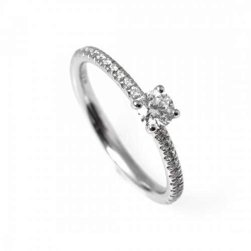 Diamantring Vitguld Carl Hoff