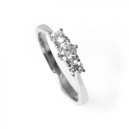 Flower Trestensring Vitguld Carl Hoff