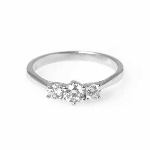 Flower Trestensring Vitguld Carl Hoff