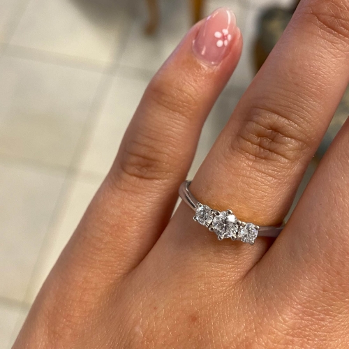 Flower Trestensring Vitguld Carl Hoff