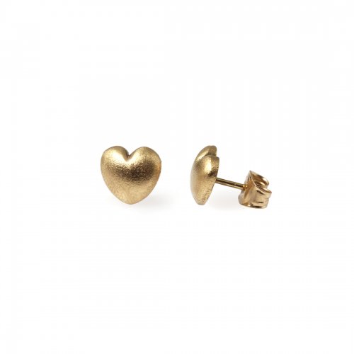 Guldörhängen Hjärtan Rödguld Matt Carl Hoff 5,5mm