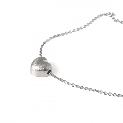 Guldhänge Hjärta Stort Vitguld Matt Carl Hoff