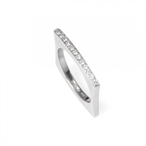 All Square Alliansring Vitguld Carl Hoff Selection