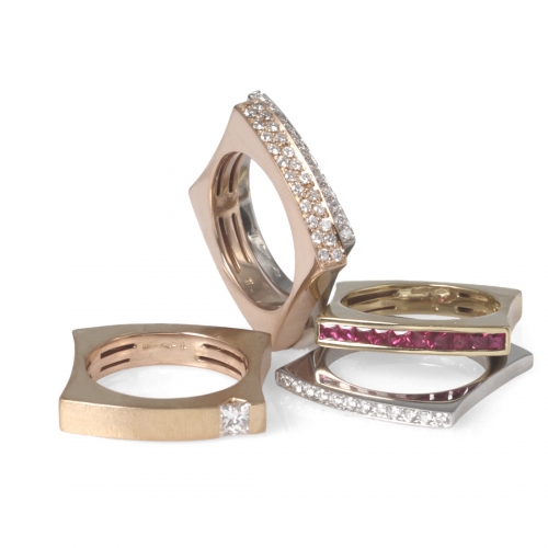 All Square Alliansring Vitguld Carl Hoff Selection