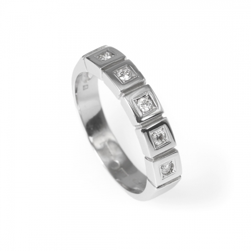 Alliansring Square Vitguld Carl Hoff Selection