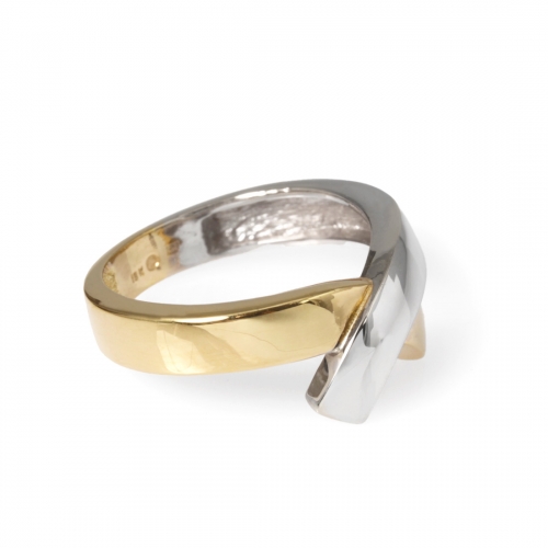 Guldring omlott Vitguld/Guld Carl Hoff Selection