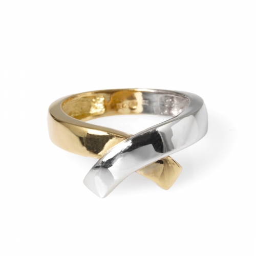 Guldring omlott Vitguld/Guld Carl Hoff Selection