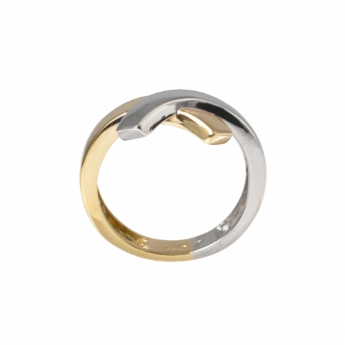 Guldring omlott Vitguld/Guld Carl Hoff Selection