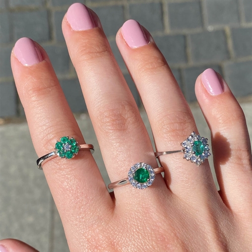 Carmoséring Vitguld Smarag Carl Hoff Selection