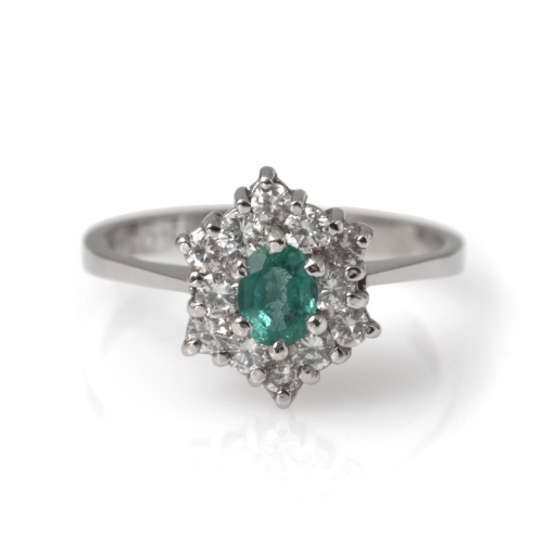 Carmoséring Vitguld Smarag Carl Hoff Selection