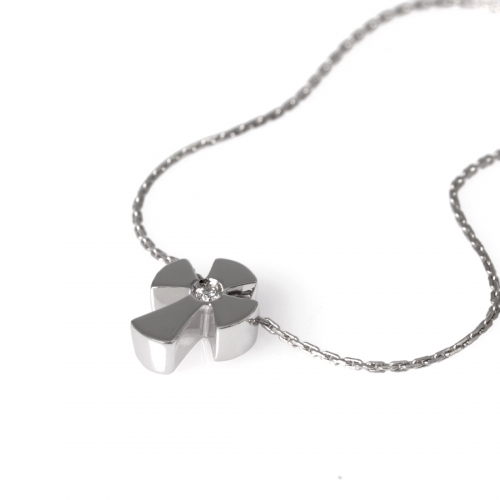 Halsband Kors Vitguld Briljant