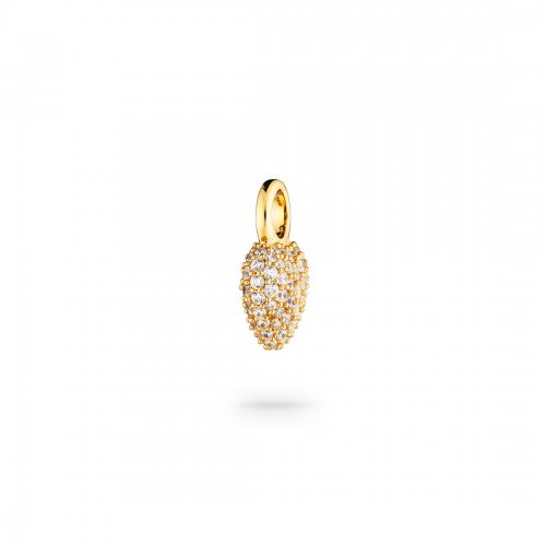 Signature Eternal Heart Mini Pendant Bergkristall Guld Charlotte Bonde