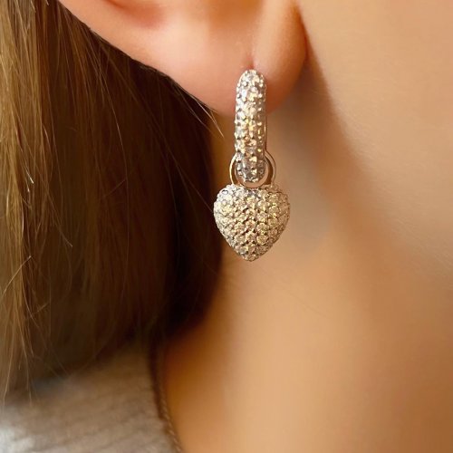 Signature Eternal Heart Mini Pendant Bergkristall Silver Charlotte Bonde