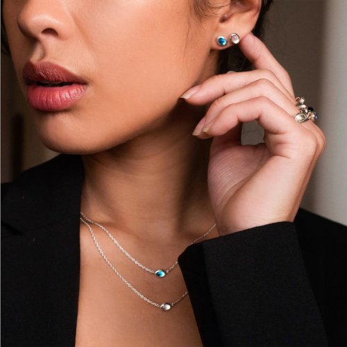 Love Bead Halsband Silver Topas Efva Attling