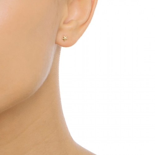 Micro Catch A Falling Star Stud Gold Efva Attling