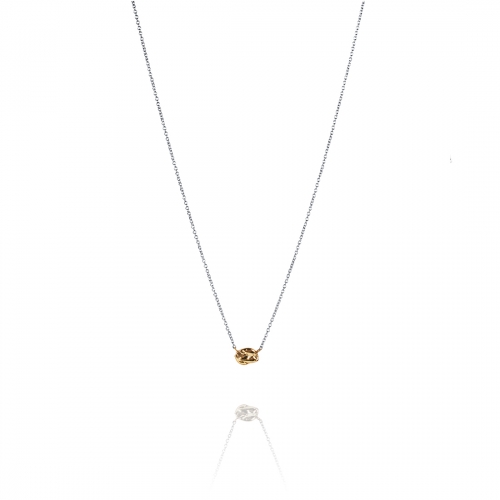 Halsband Nugget Silver/Förgyllt silver