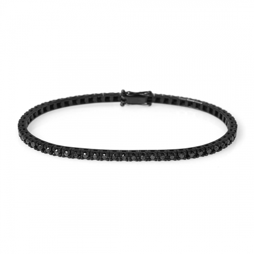 Tennisarmband Svartrodierat Guld Carl Hoff Selection
