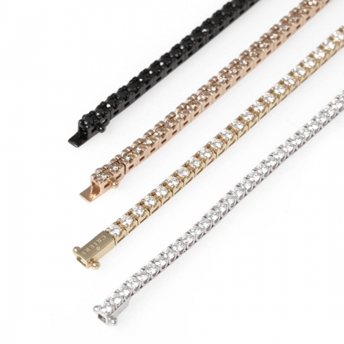 Tennisarmband Svartrodierat Guld Carl Hoff Selection