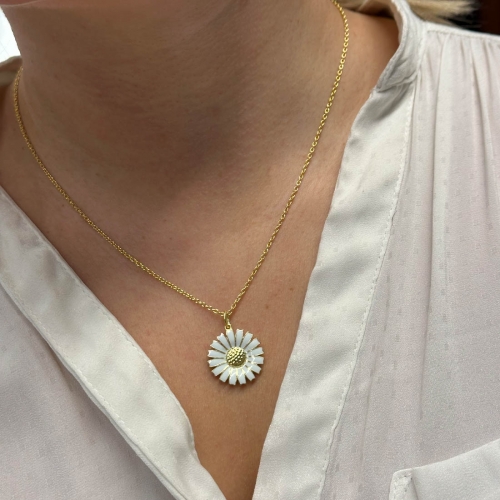 Daisy Halsband Förgyllt 18 mm Georg Jensen
