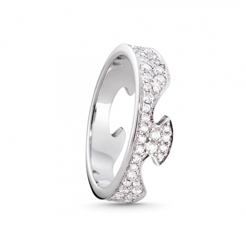Fusion Ytterring Vitguld Pavé Georg Jensen