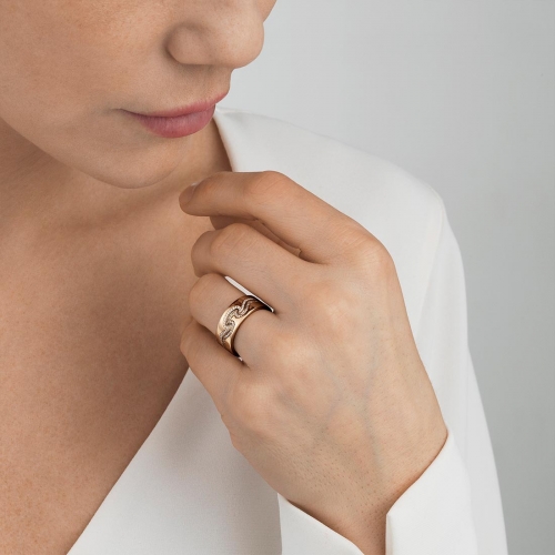 Fusion Line Ytterring Roséguld Georg Jensen