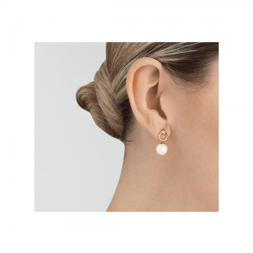 Georg Jensen Magic Örhänge Rödguld Diamanter Sötvattenspärla