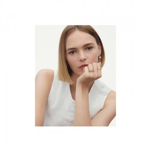 Georg Jensen Magic Örhänge Rödguld Diamanter Sötvattenspärla