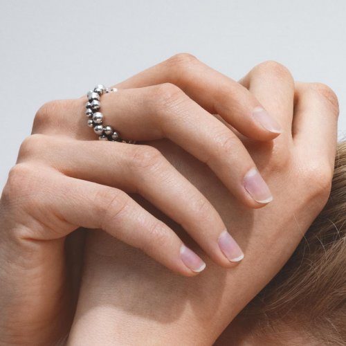 Moonlight Grapes Ring Silver Georg Jensen